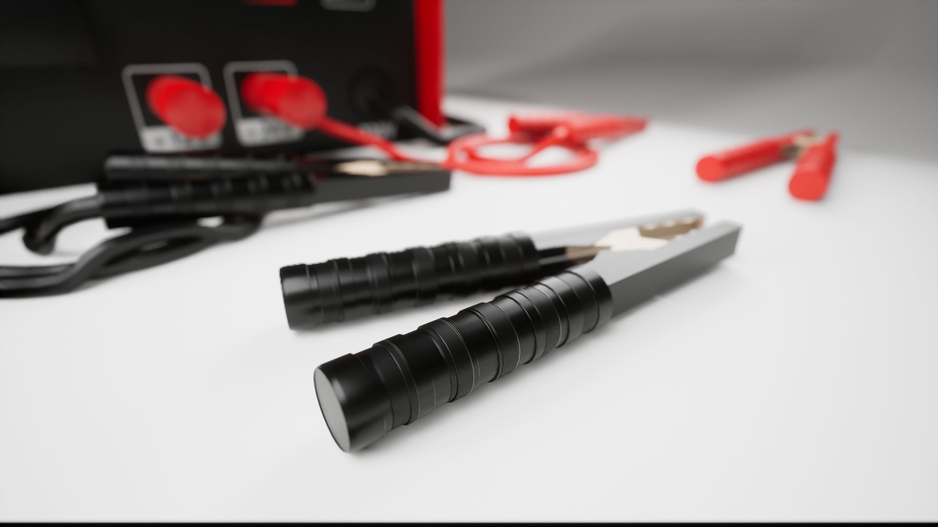 Industry Battery charger for car battery clean version Low-poly 3D model_5