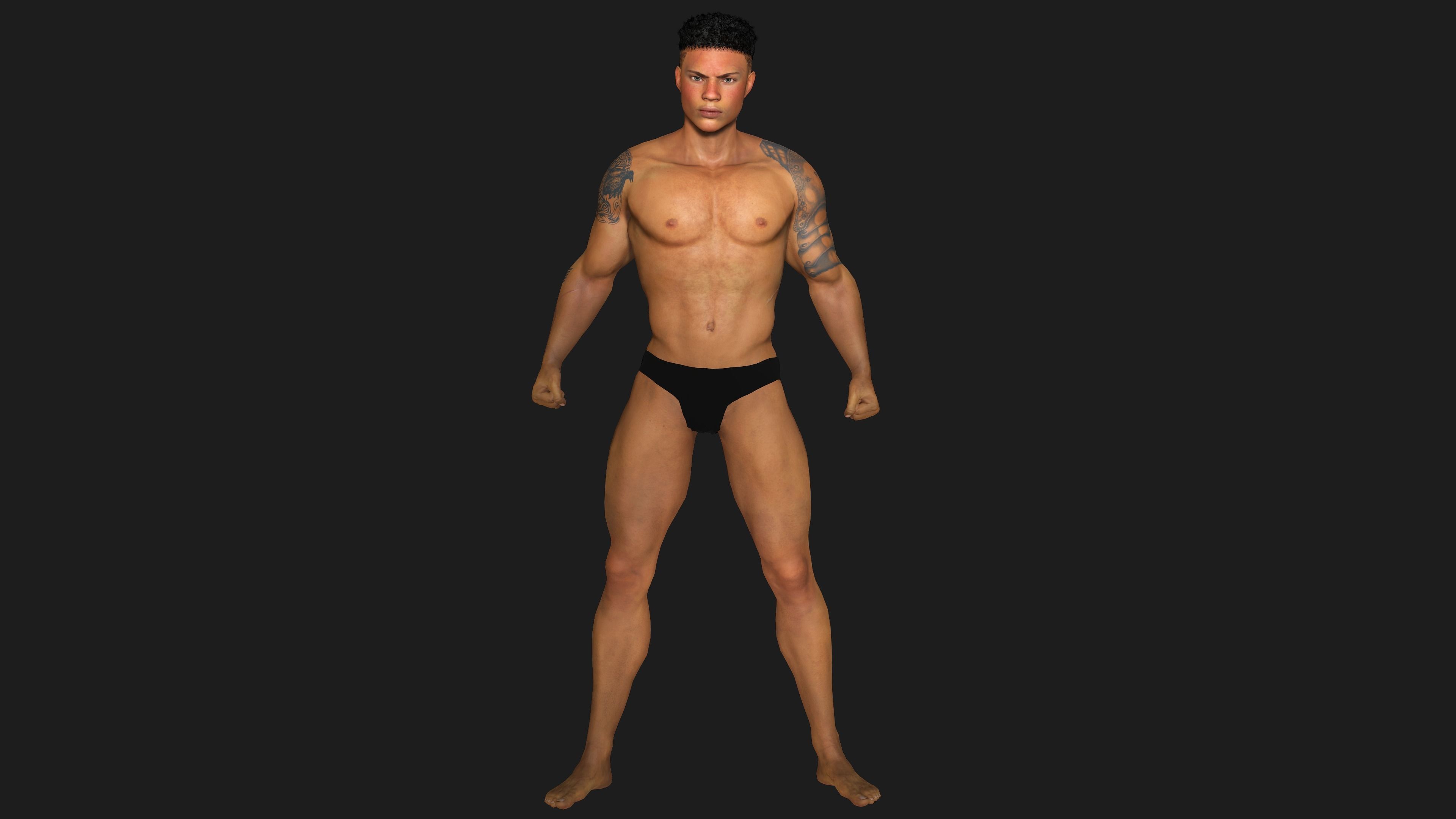 AAA 3D APOCALYPTIC- SURVIVAL- REALISTIC RIG GAME READY CHARACTER Low-poly 3D model_17