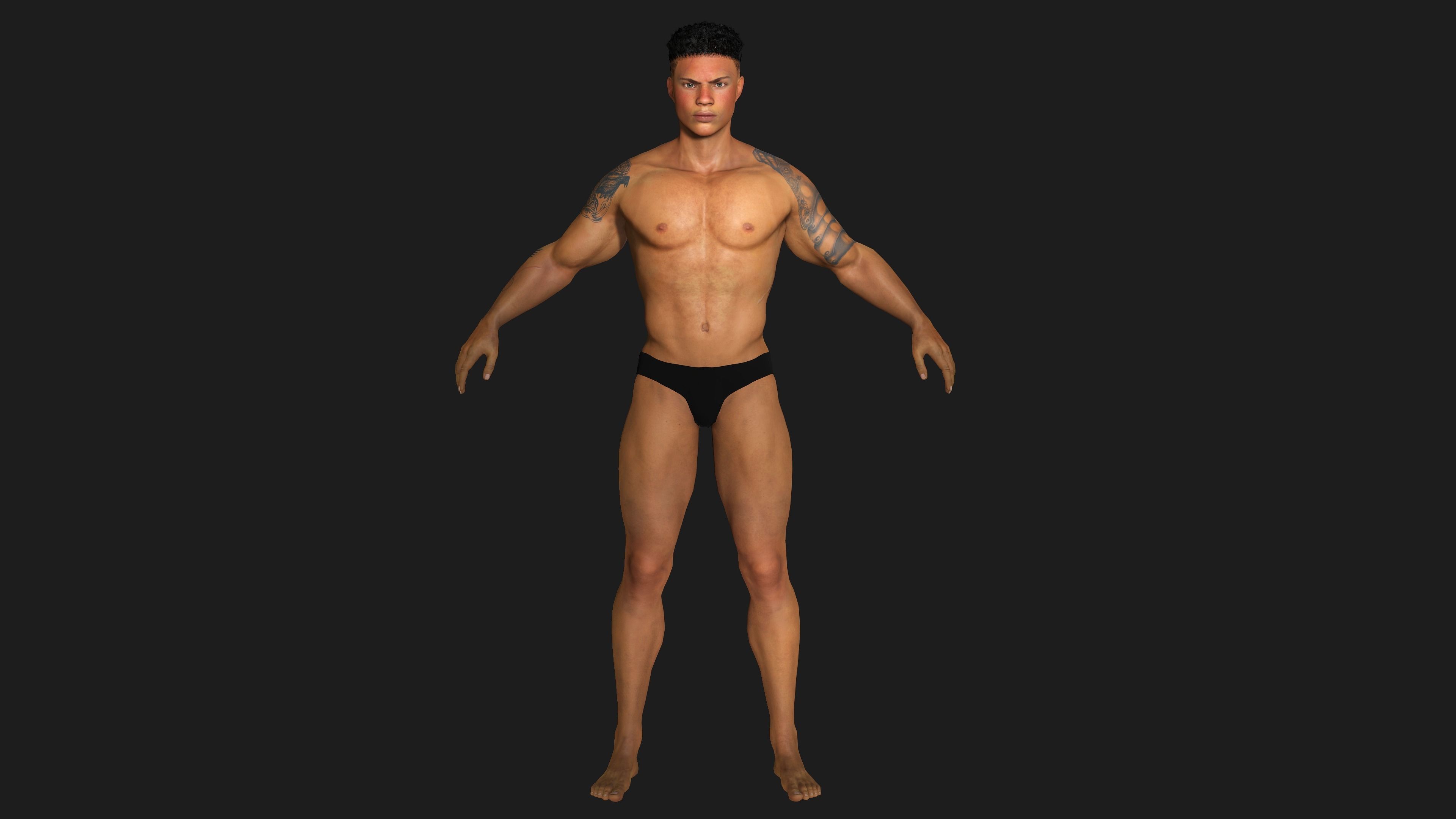 AAA 3D APOCALYPTIC- SURVIVAL- REALISTIC RIG GAME READY CHARACTER Low-poly 3D model_16