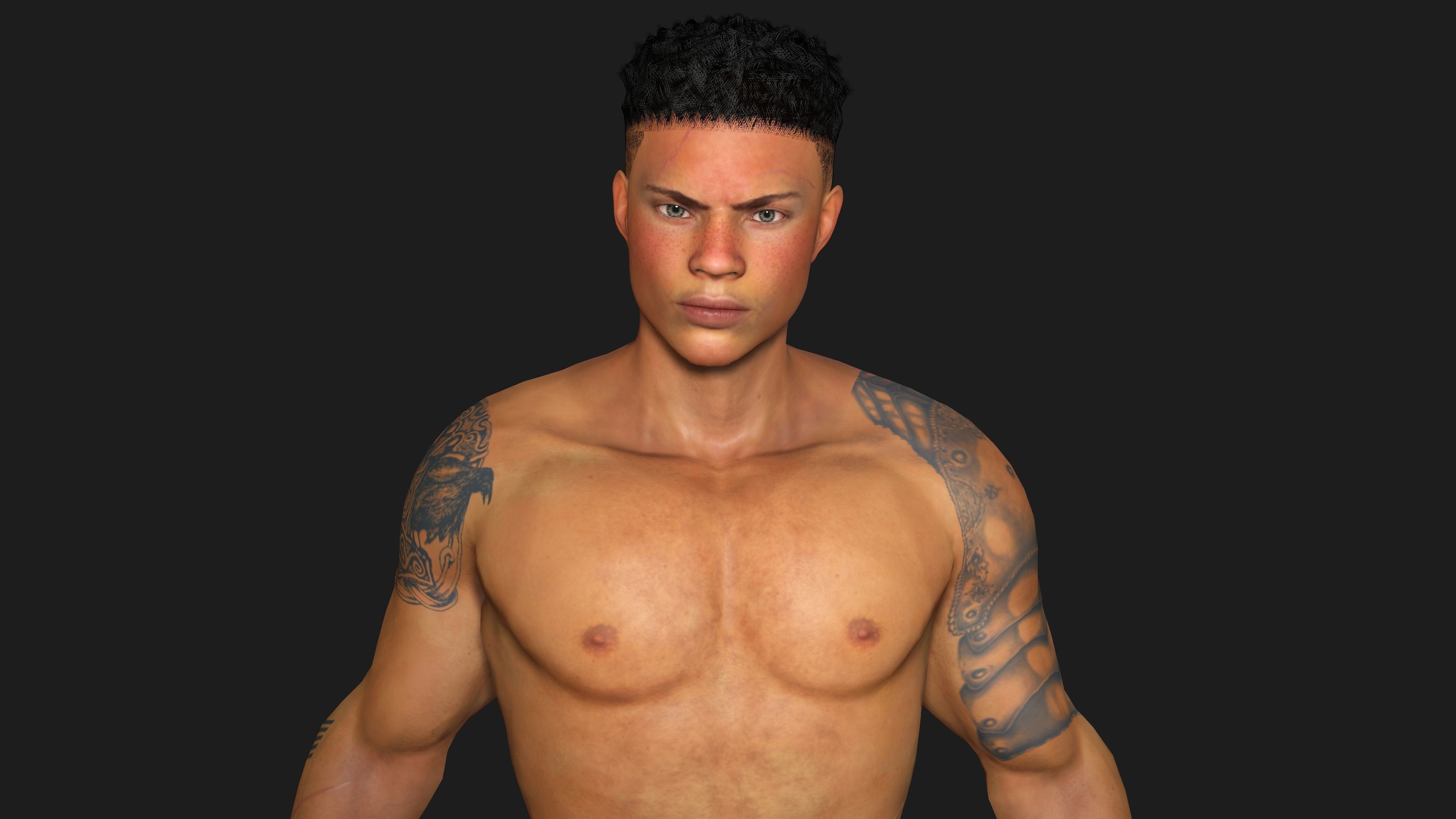 AAA 3D APOCALYPTIC- SURVIVAL- REALISTIC RIG GAME READY CHARACTER Low-poly 3D model_19