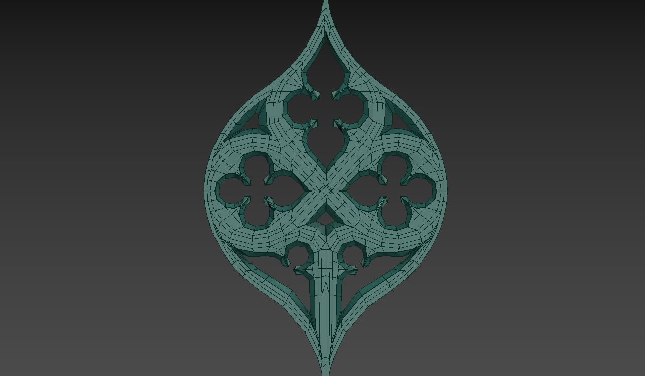 Seamless Gothic pattern 3 3D print model_14