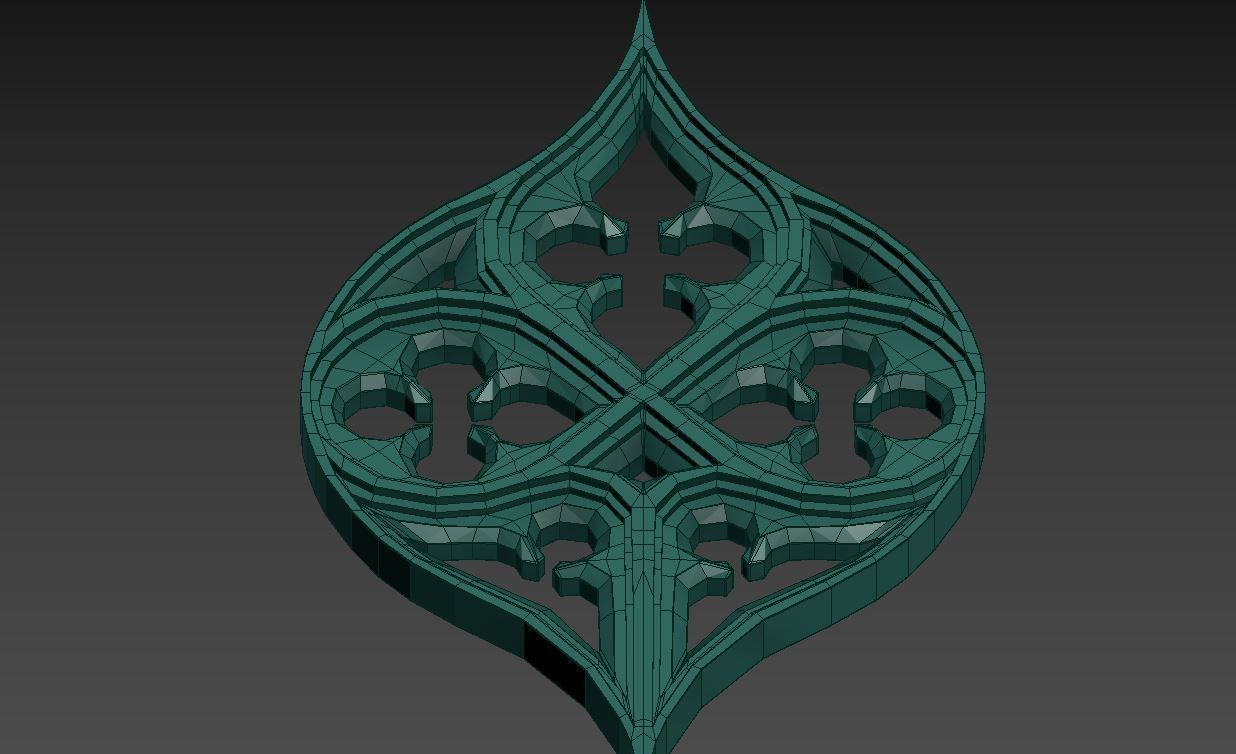 Seamless Gothic pattern 3 3D print model_13