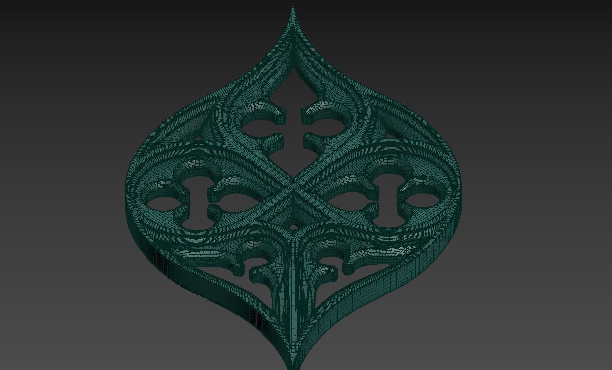 Seamless Gothic pattern 3 3D print model_10