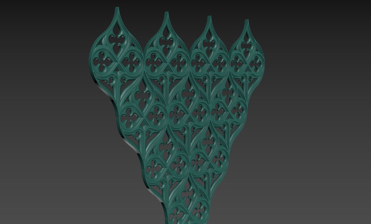 Seamless Gothic pattern 3 3D print model_9