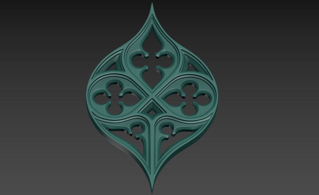Seamless Gothic pattern 3 3D print model_11