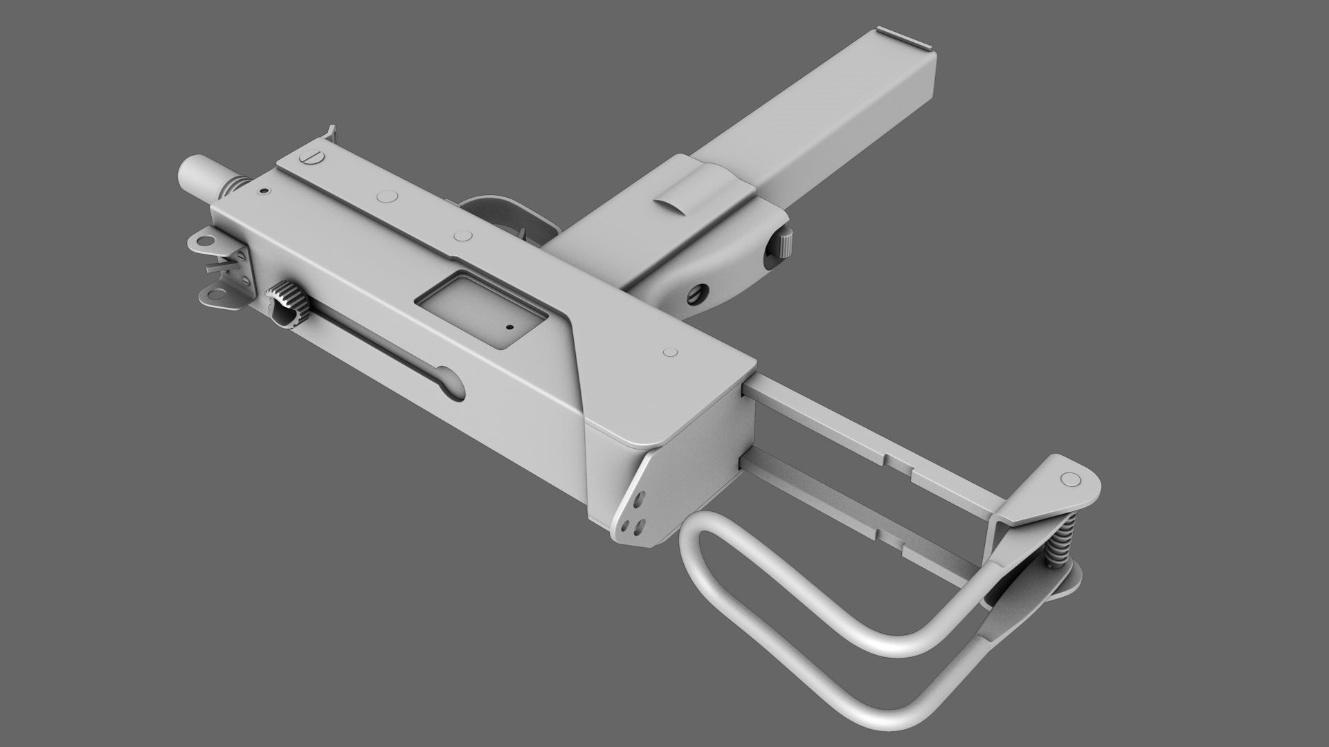 Ingram Mac 10 SMG Gun 9mm 3D model_4