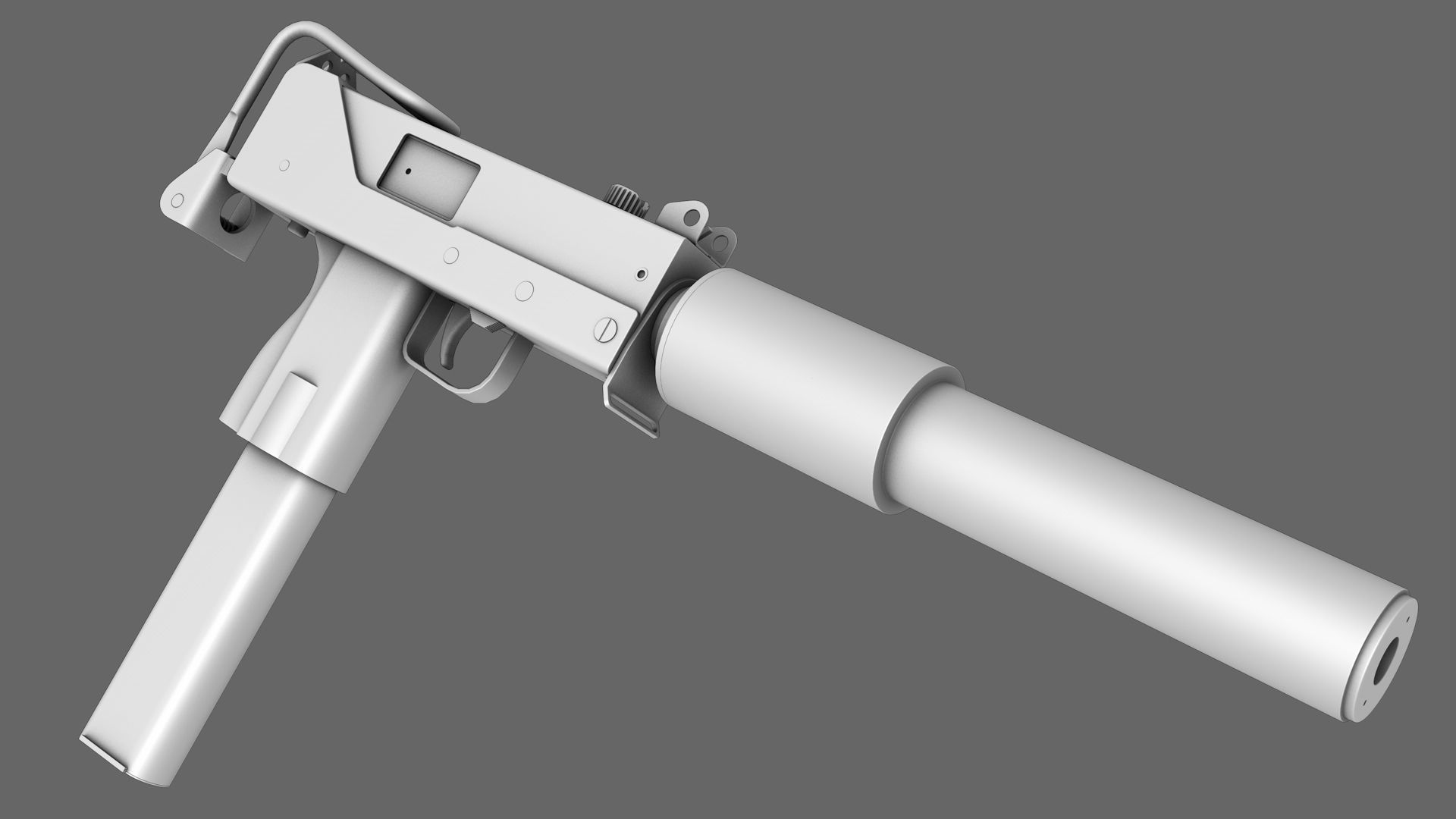 Ingram Mac 10 SMG Gun 9mm 3D model_13