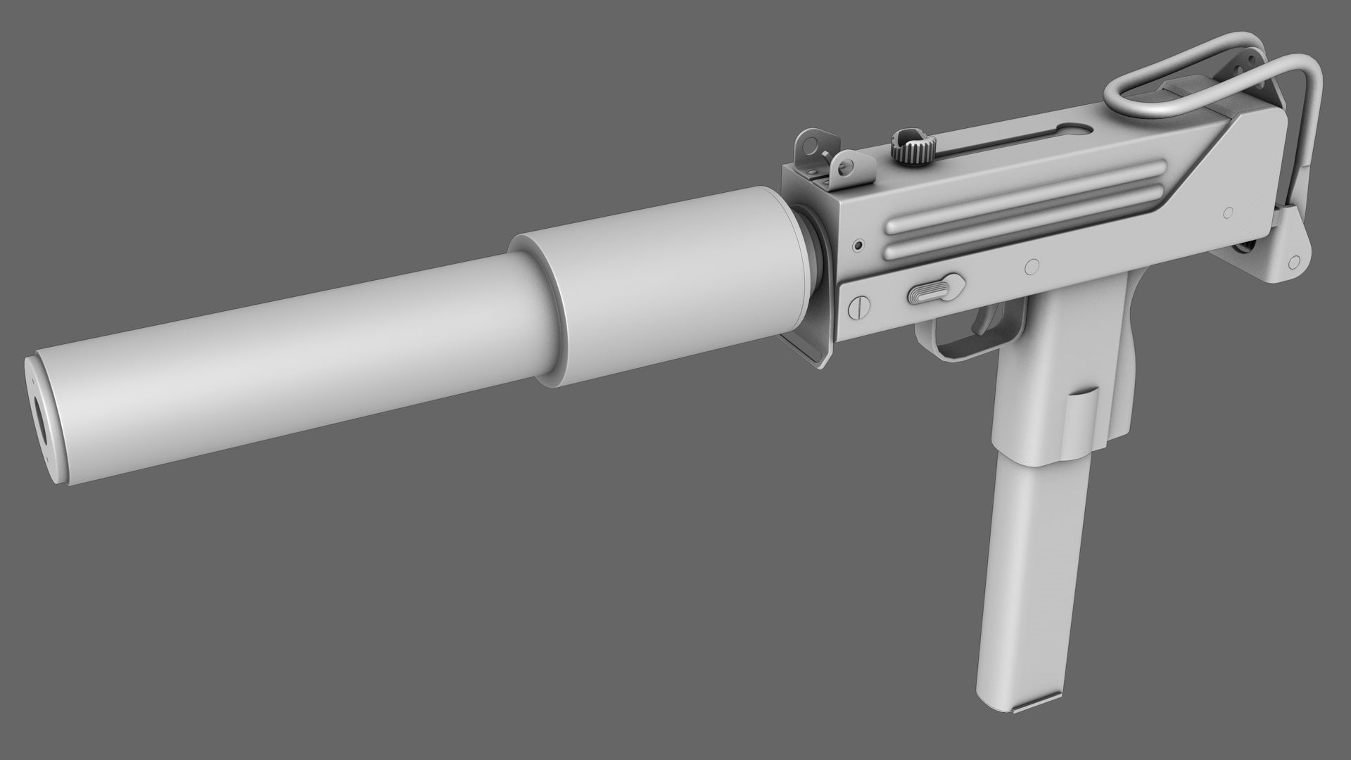 Ingram Mac 10 SMG Gun 9mm 3D model_7