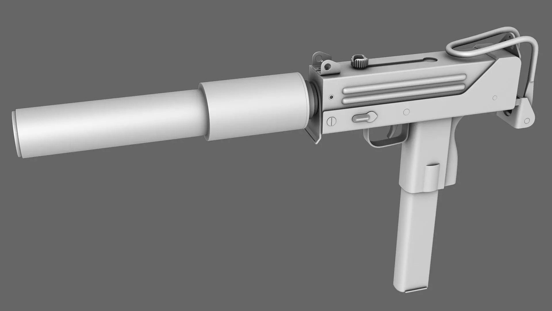 Ingram Mac 10 SMG Gun 9mm 3D model_0