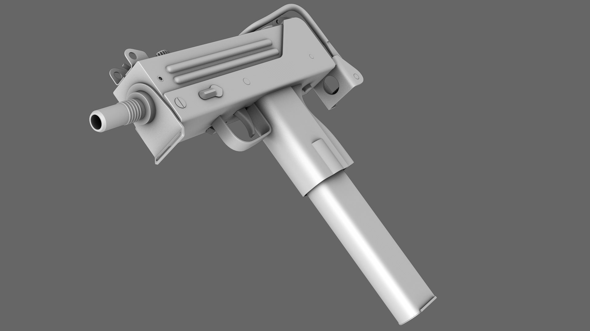 Ingram Mac 10 SMG Gun 9mm 3D model_6