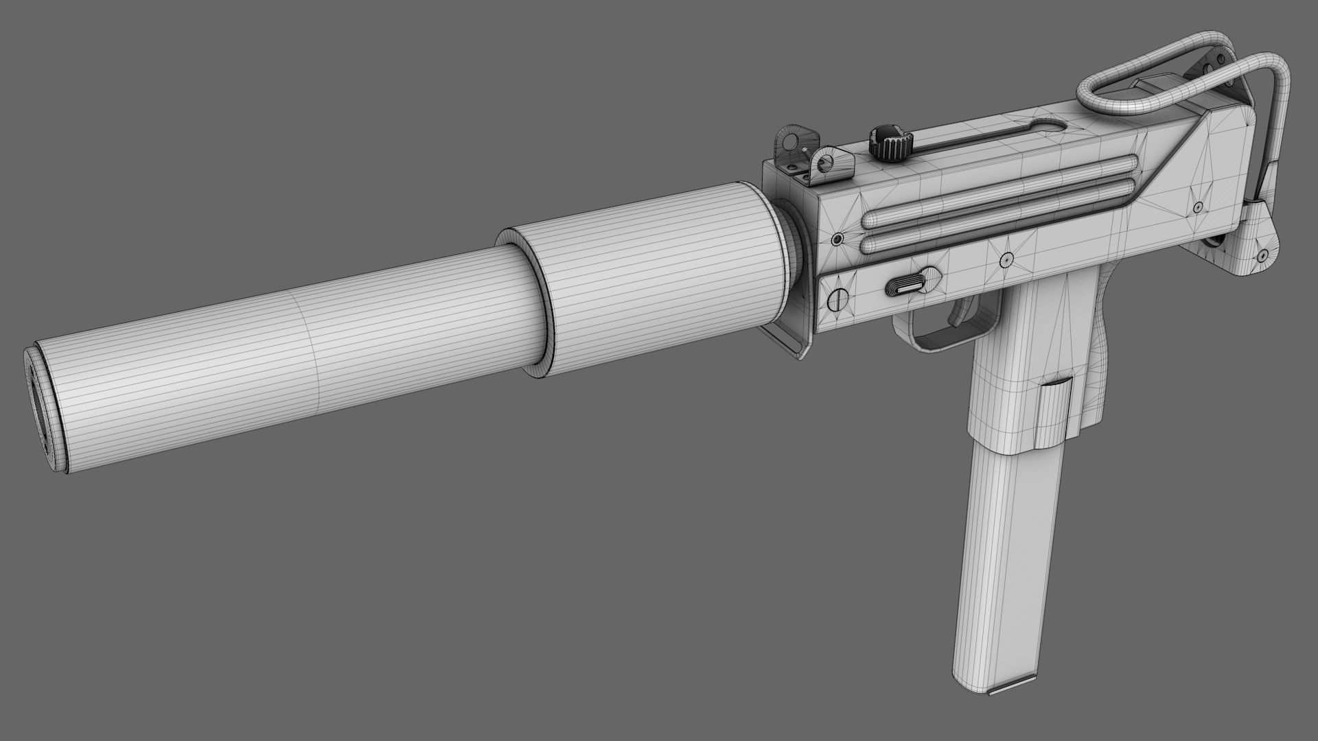 Ingram Mac 10 SMG Gun 9mm 3D model_8