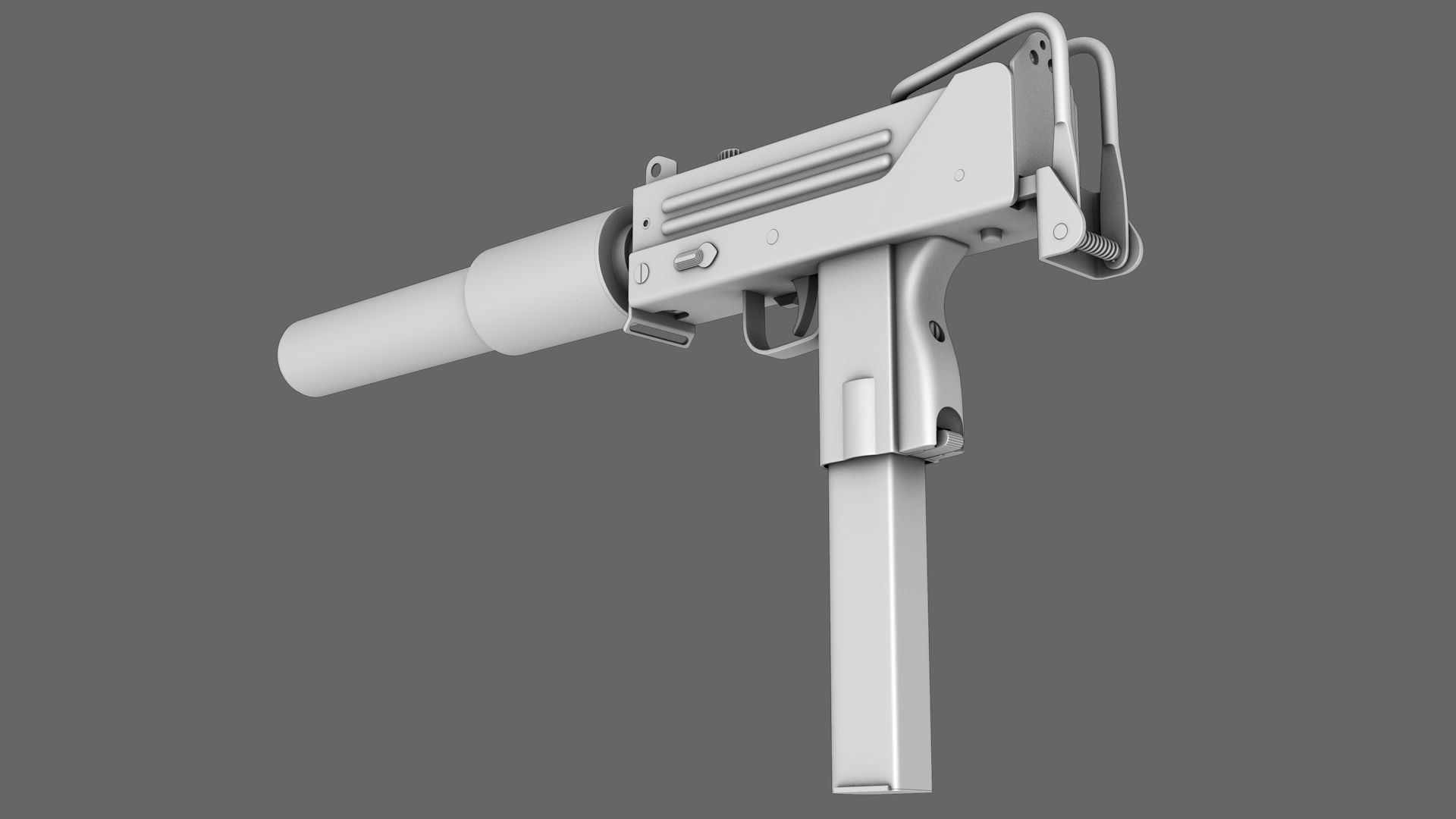 Ingram Mac 10 SMG Gun 9mm 3D model_2