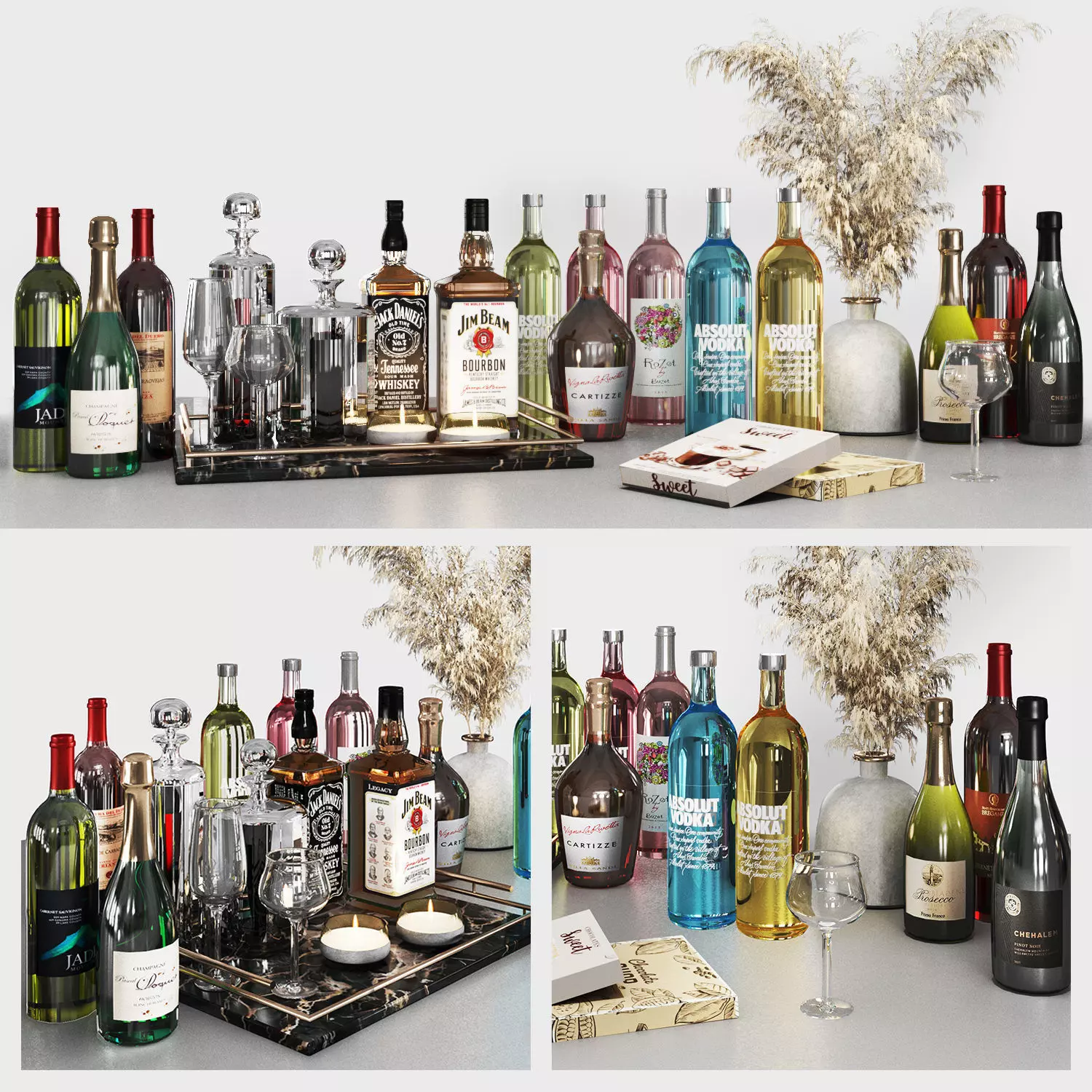 Drink set2 Low-poly 3D model_0