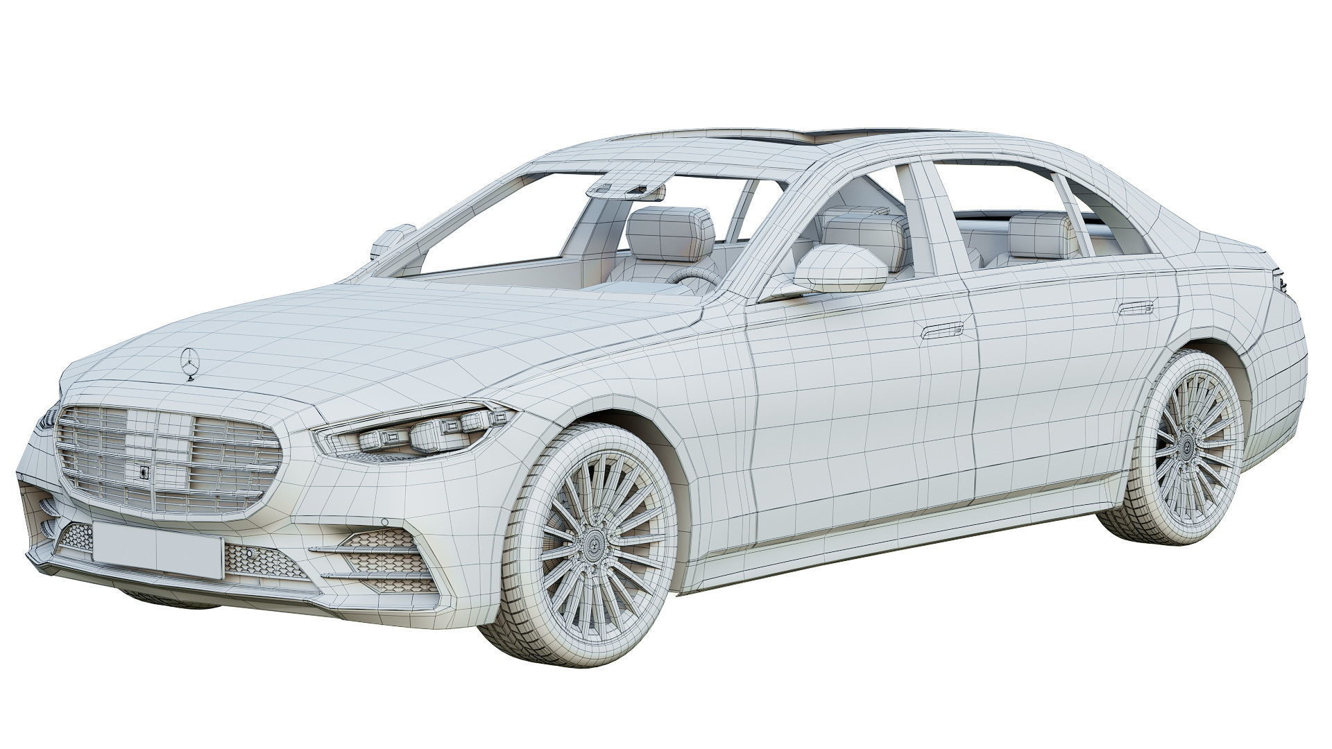 Mercedes-Benz S-Class W223 Long  AMG  Maybach 3D model_18