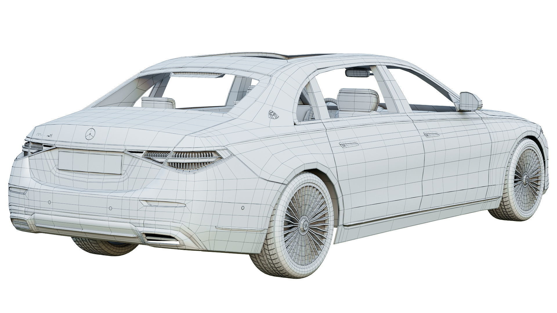 Mercedes-Benz S-Class W223 Long  AMG  Maybach 3D model_28
