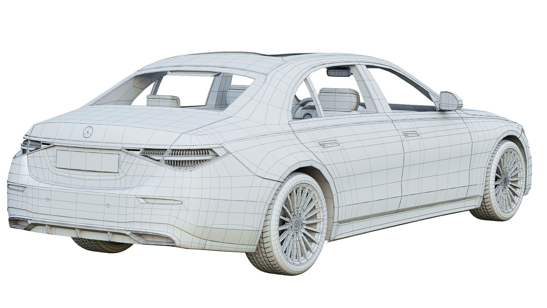 Mercedes-Benz S-Class W223 Long  AMG  Maybach 3D model_19