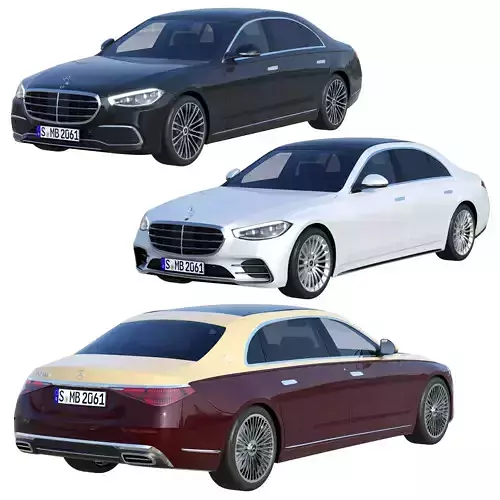 Mercedes-Benz S-Class W223 Long  AMG  Maybach 3D model
