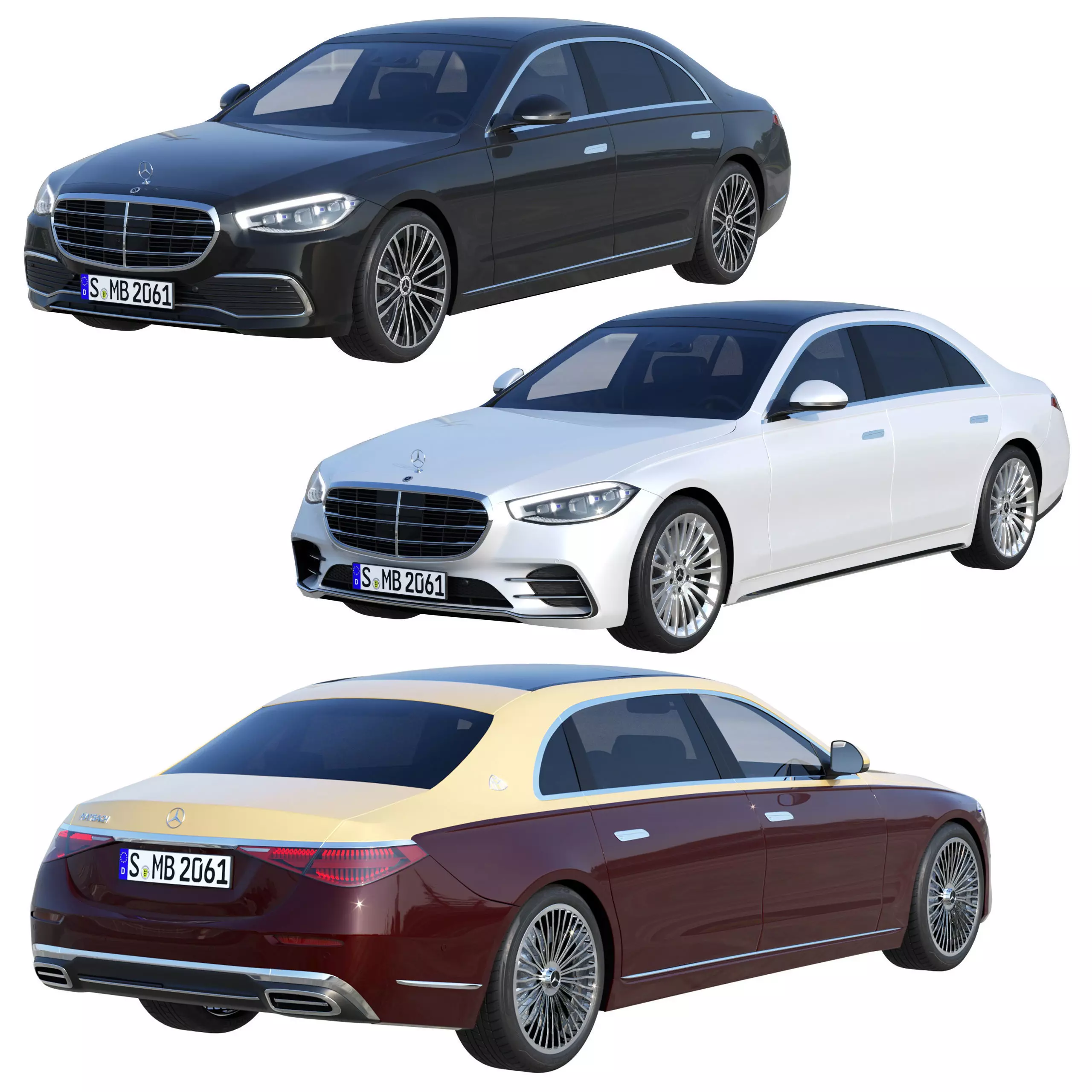 Mercedes-Benz S-Class W223 Long  AMG  Maybach 3D model_0