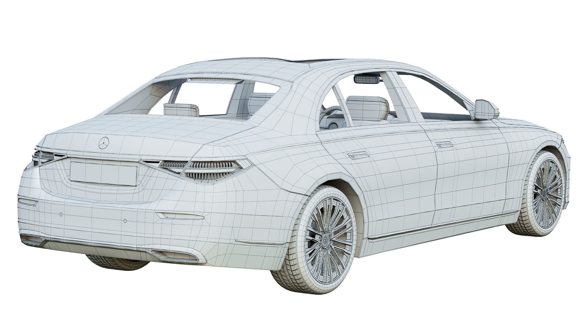 Mercedes-Benz S-Class W223 Long  AMG  Maybach 3D model_10