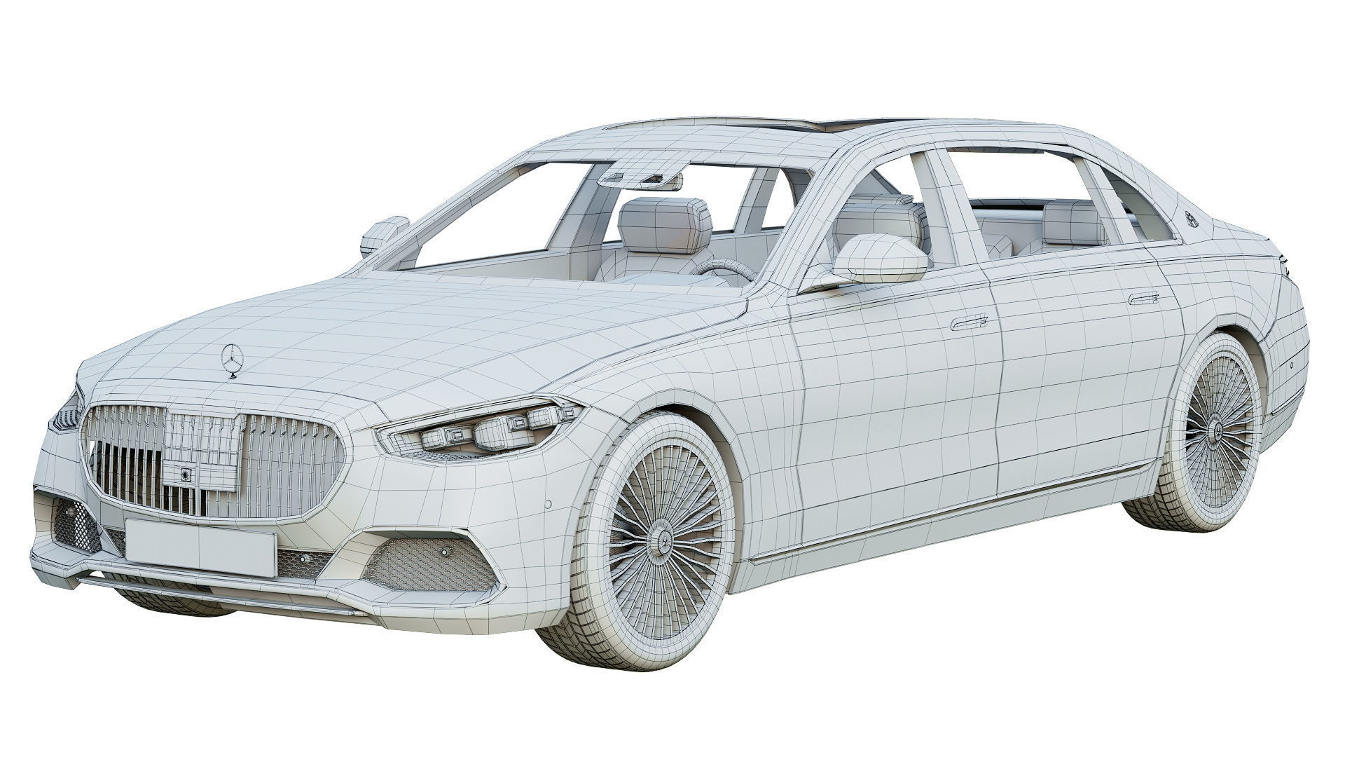 Mercedes-Benz S-Class W223 Long  AMG  Maybach 3D model_27