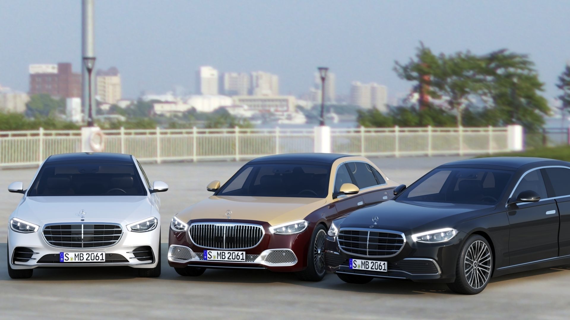 Mercedes-Benz S-Class W223 Long  AMG  Maybach 3D model_1