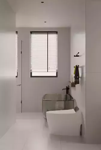 Modern style bathroom 3d model