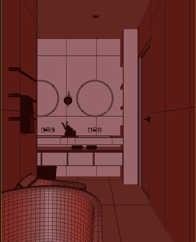 Modern style bathroom 3d model 3D model_6