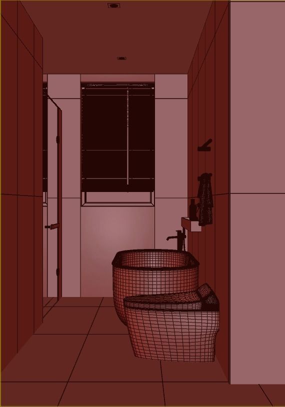 Modern style bathroom 3d model 3D model_5