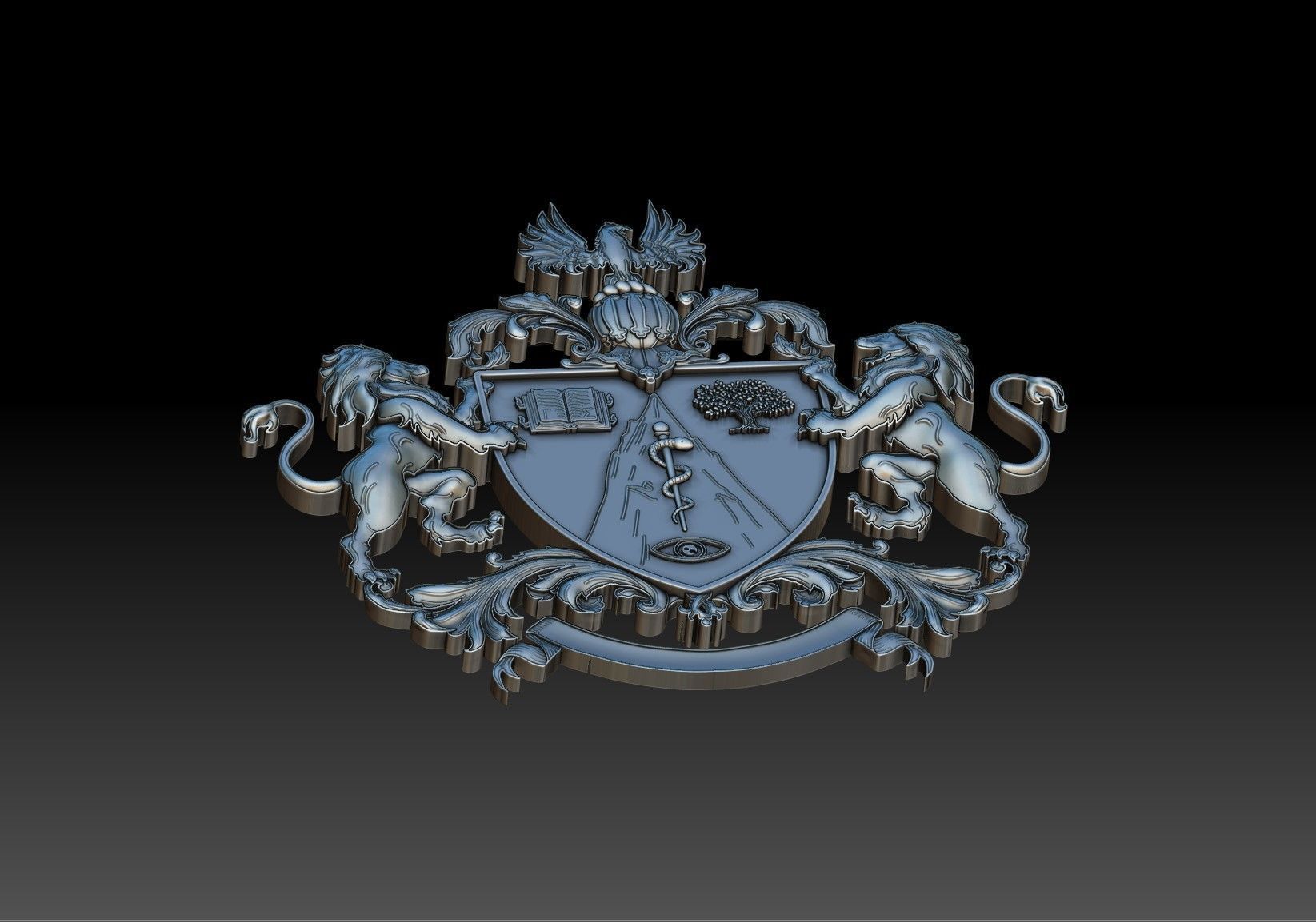 Lions and phoenix 3D print model_6