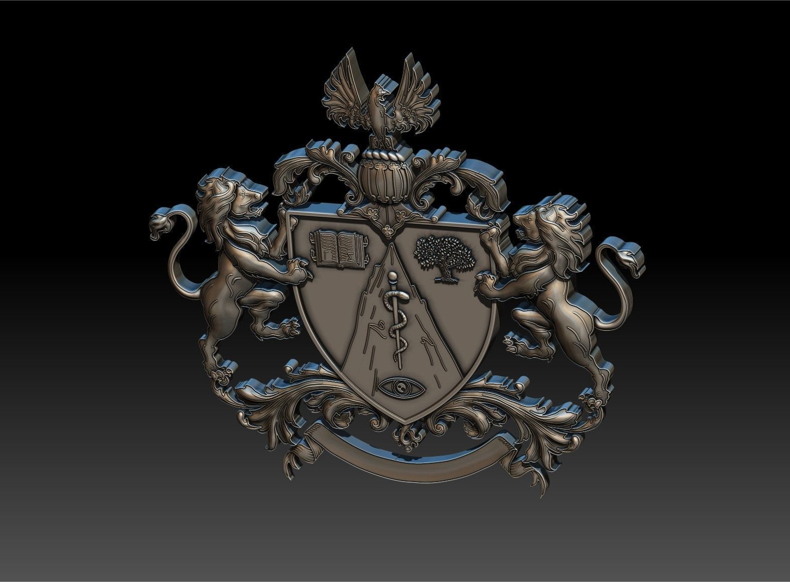 Lions and phoenix 3D print model_5