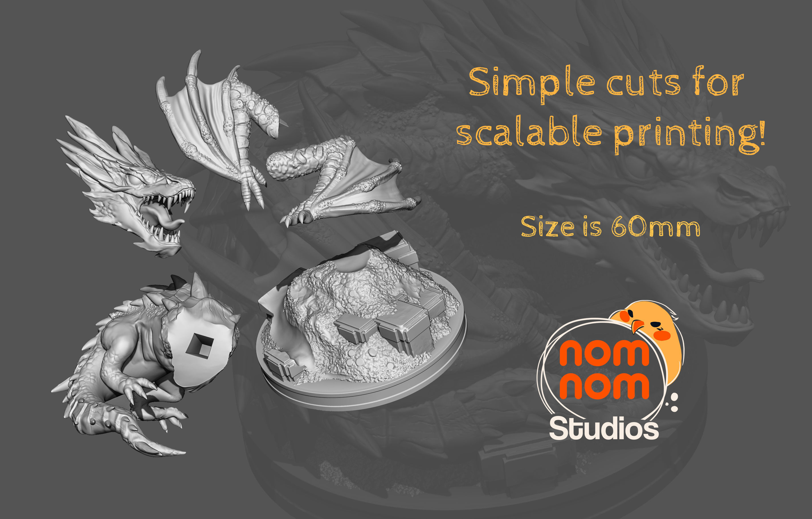 Chibi Tiny Smaug 3D print model_1