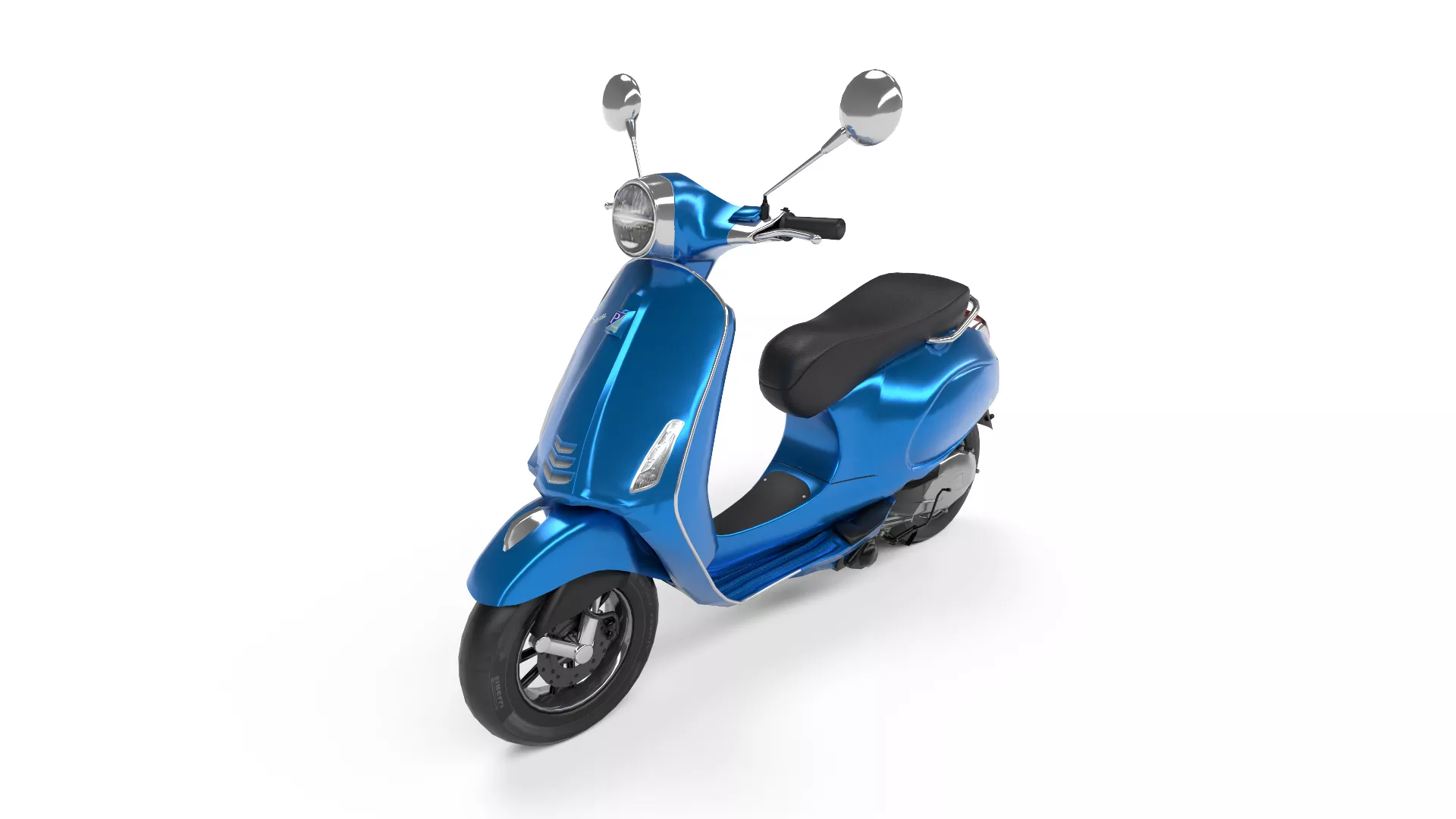 Vespa - Blue Vivace Glossy Low-poly 3D model
