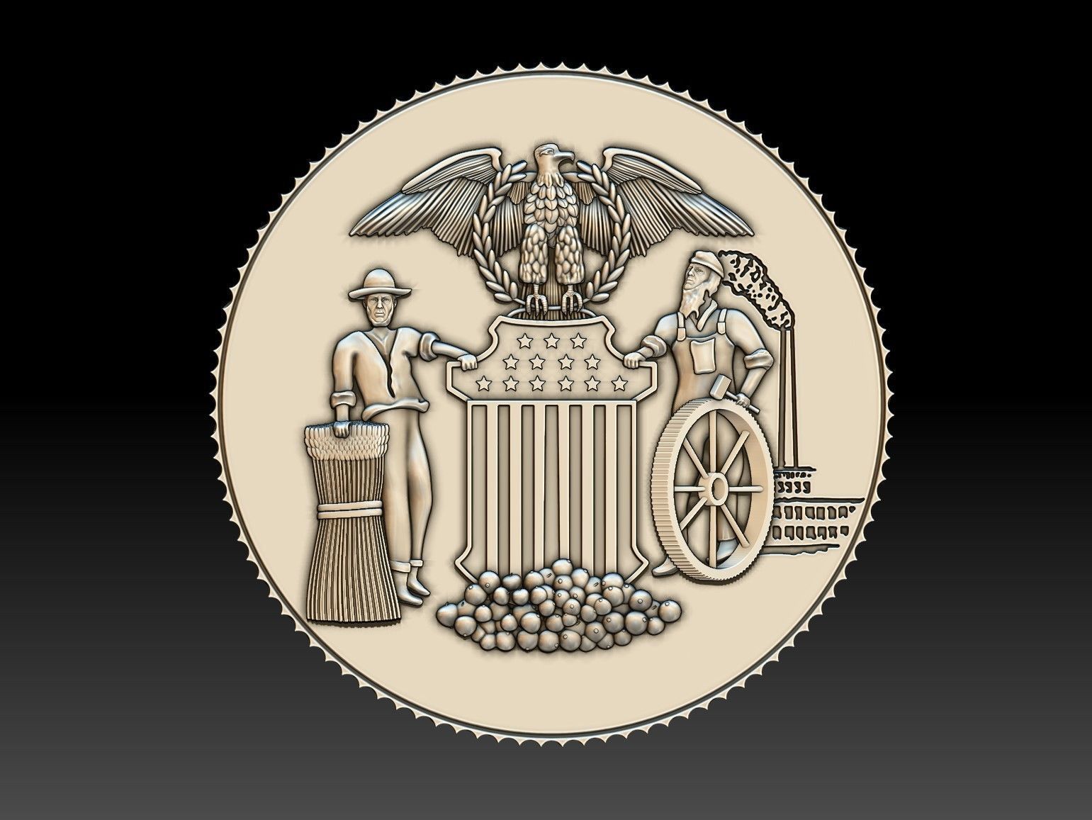 Cortland Seal 3D print model_3