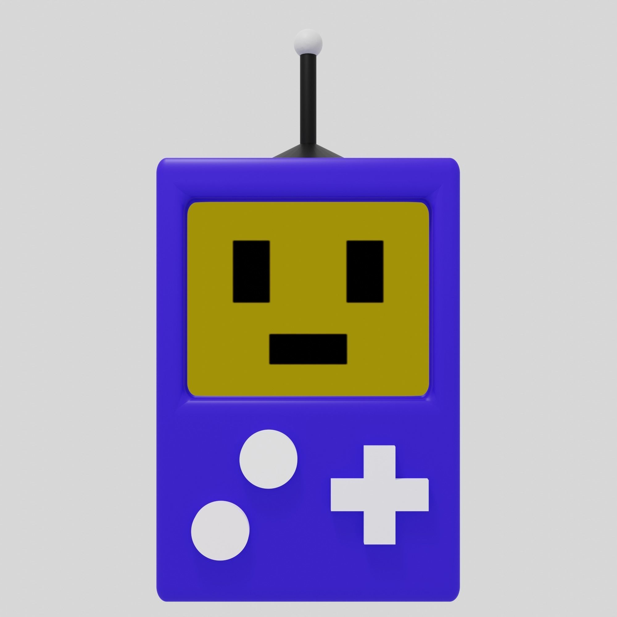 Mini Console Low-poly 3D model_1