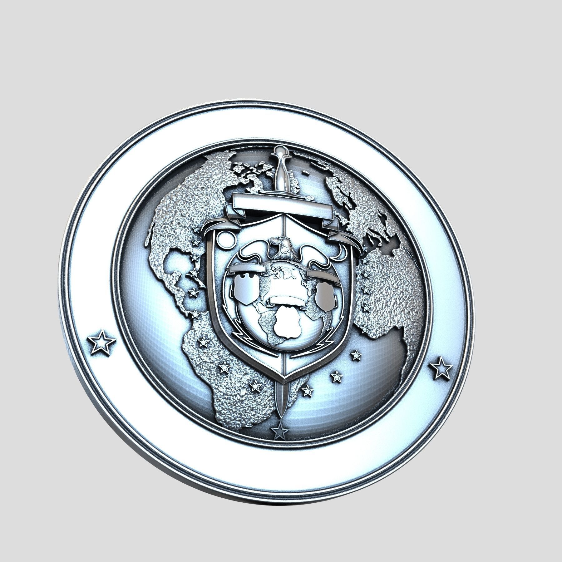 Govt Seal 3D print model_2