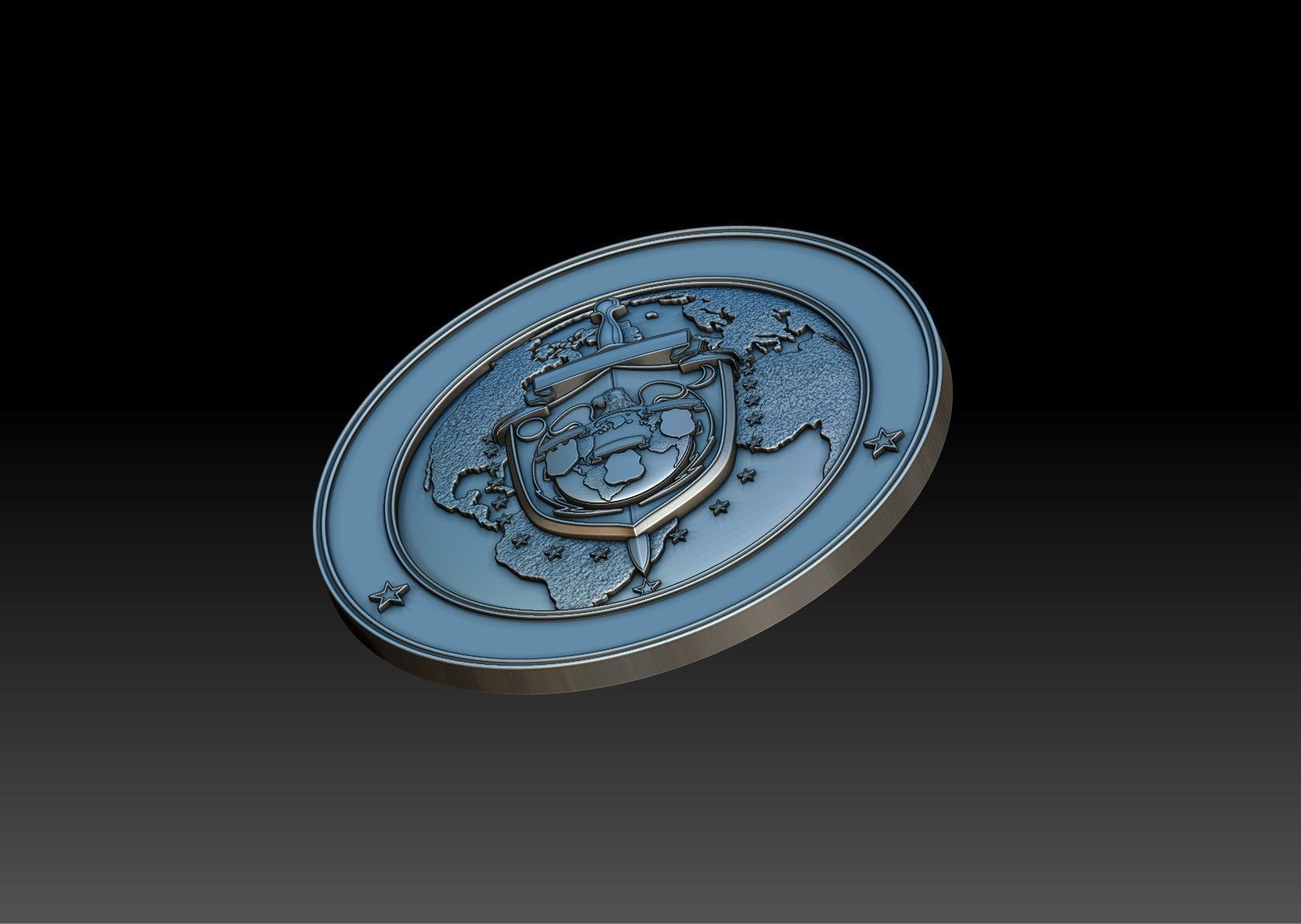 Govt Seal 3D print model_7