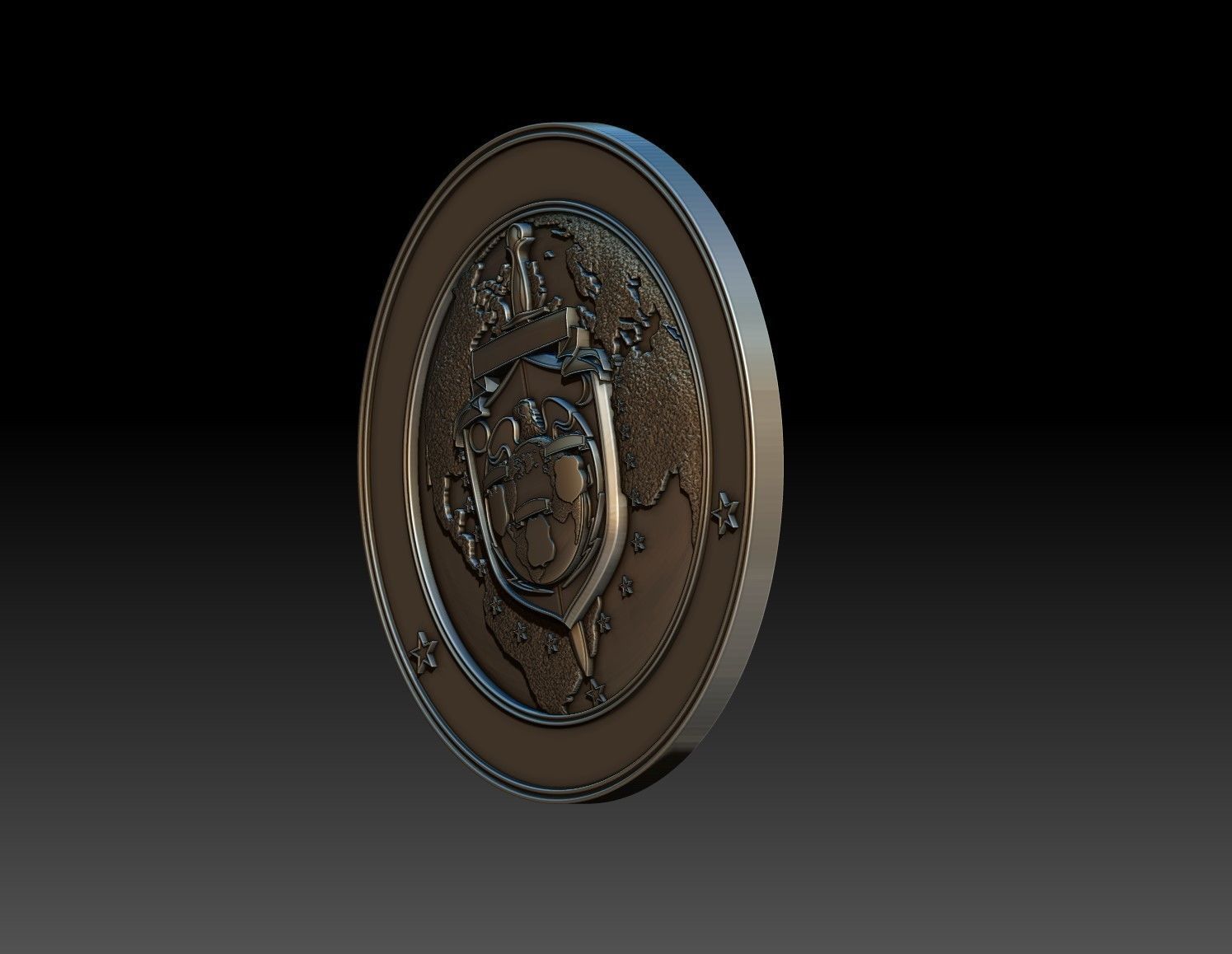 Govt Seal 3D print model_6