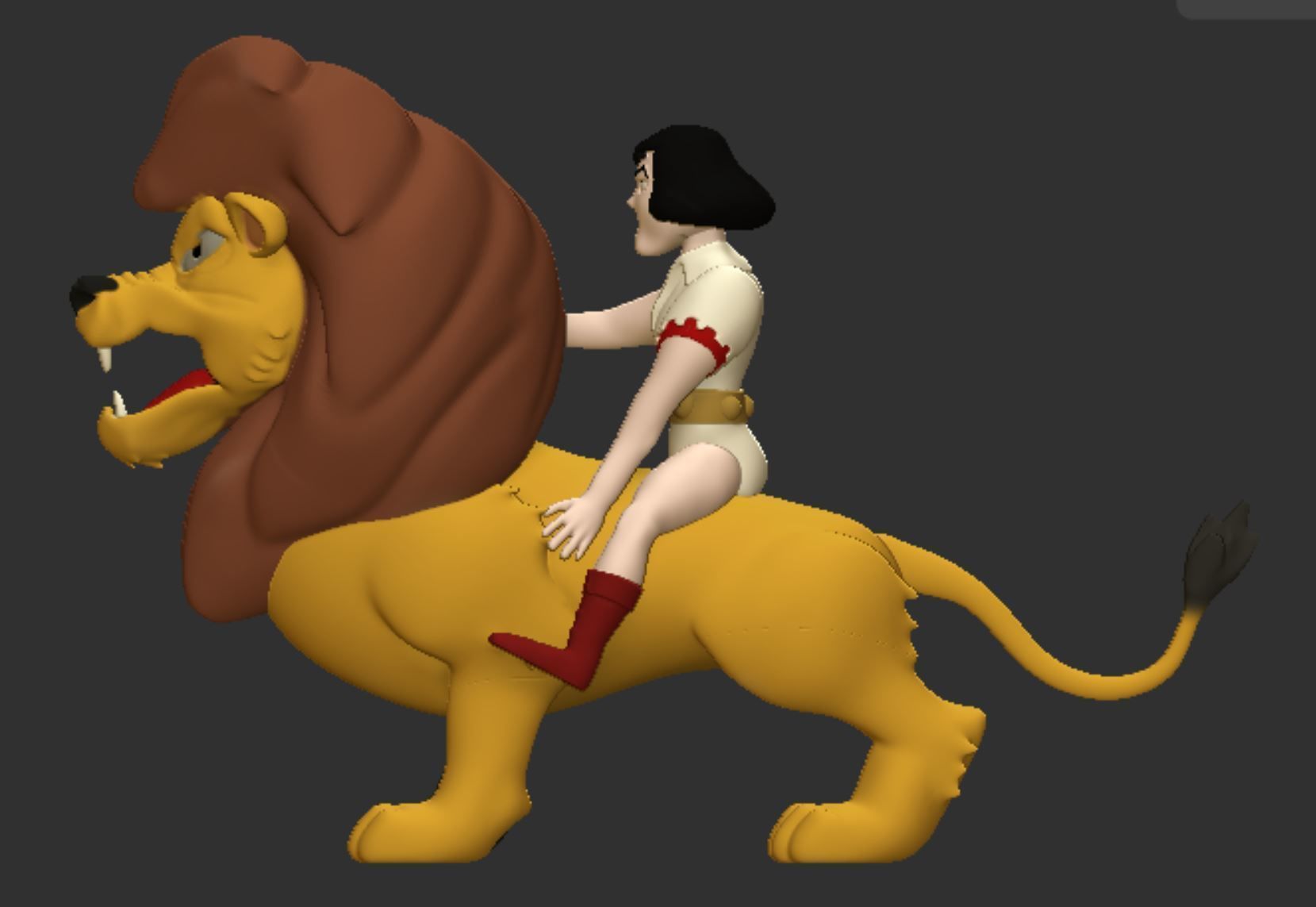 Young Samson Samson and Goliath 3D print model_1