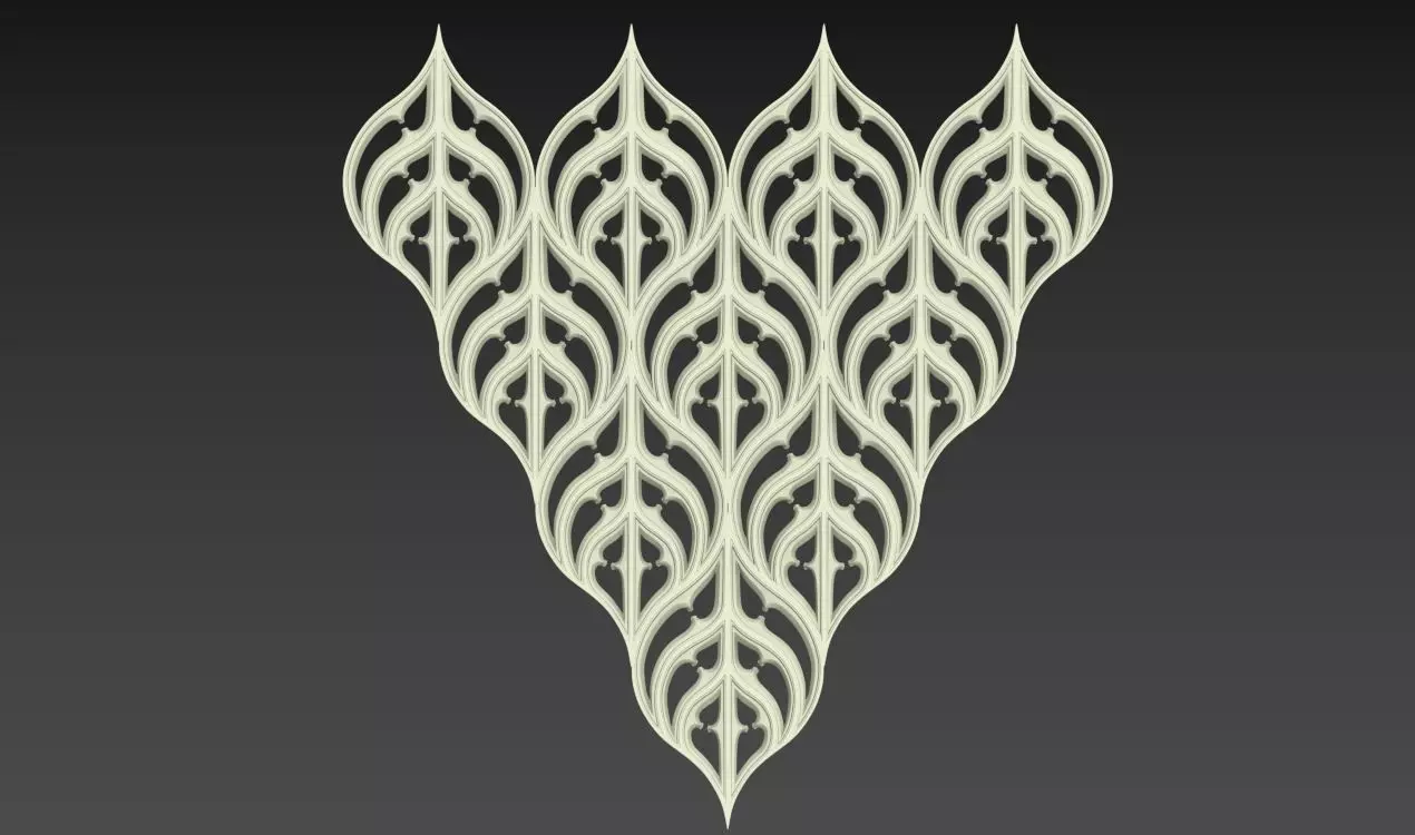 Seamless Gothic pattern 4 3D print model