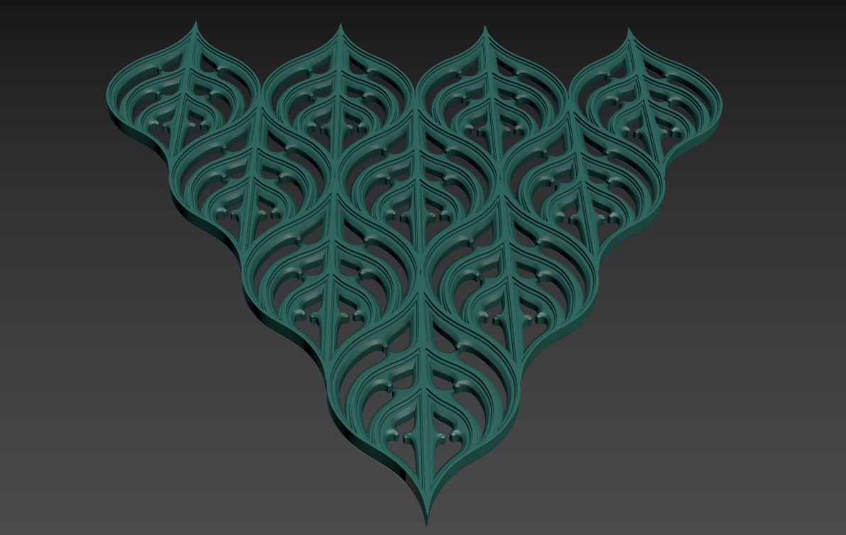 Seamless Gothic pattern 4 3D model 3D printable | CGTrader