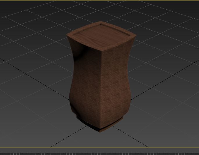 Block Side Table Low-poly 3D model_1