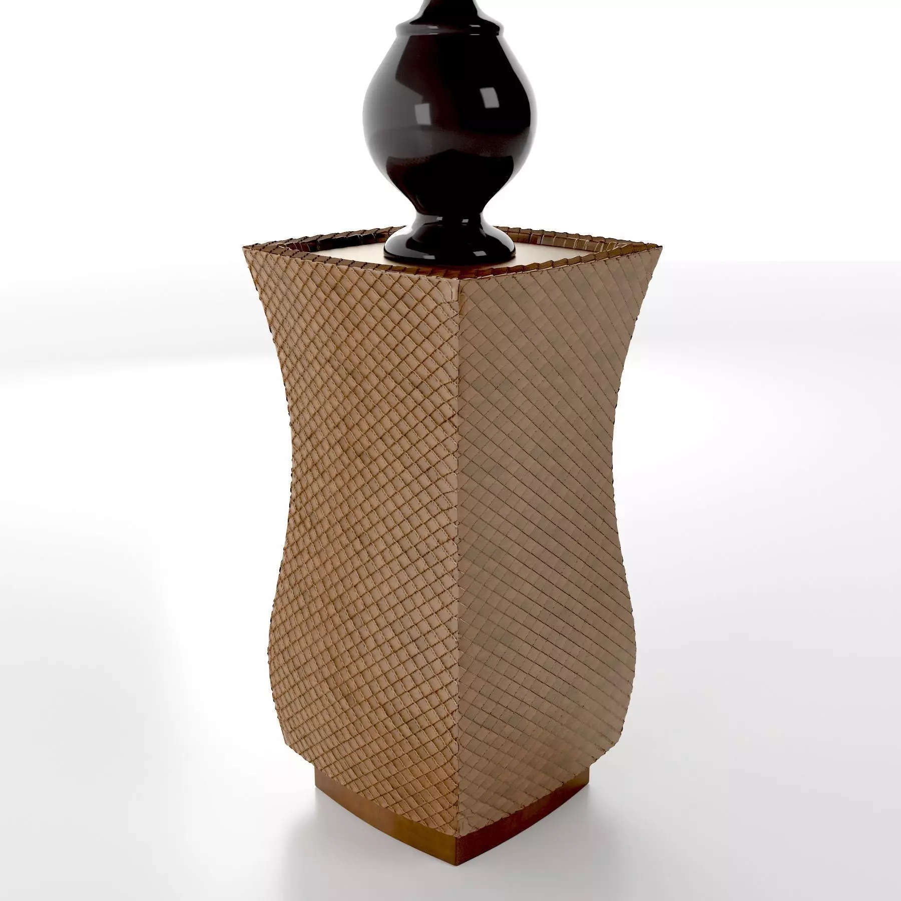 Block Side Table Low-poly 3D model_0