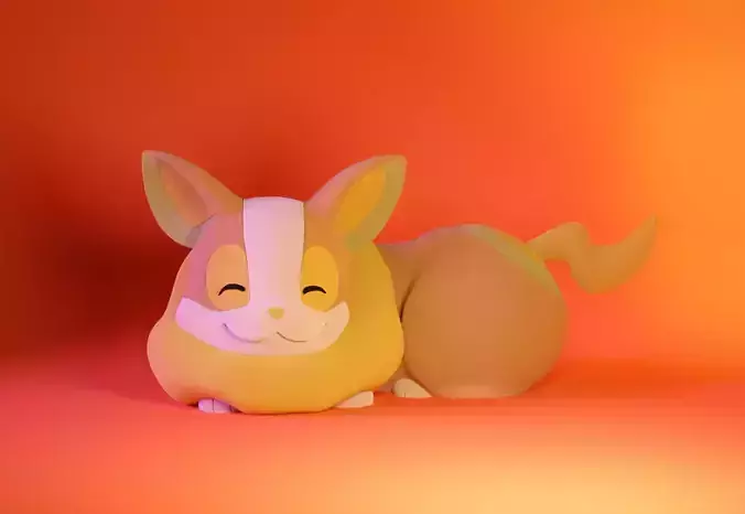 Pokemon Yamper sleeping