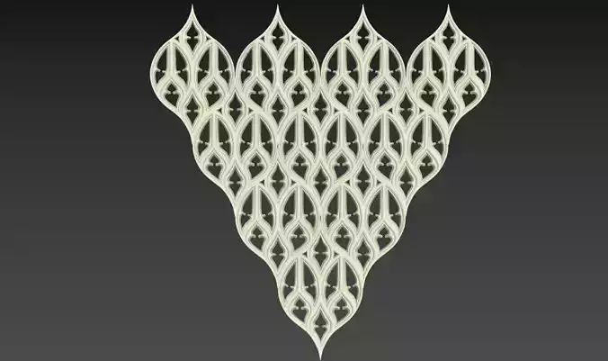 Seamless Gothic pattern 5 3D print model