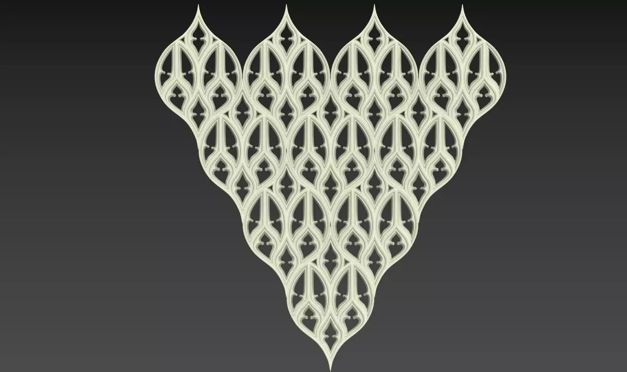 Seamless Gothic pattern 5 3D print model_0