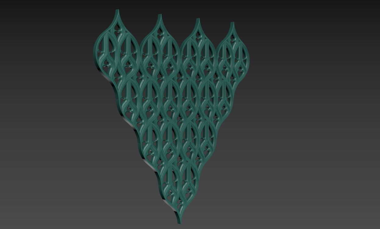Seamless Gothic pattern 5 3D print model_7