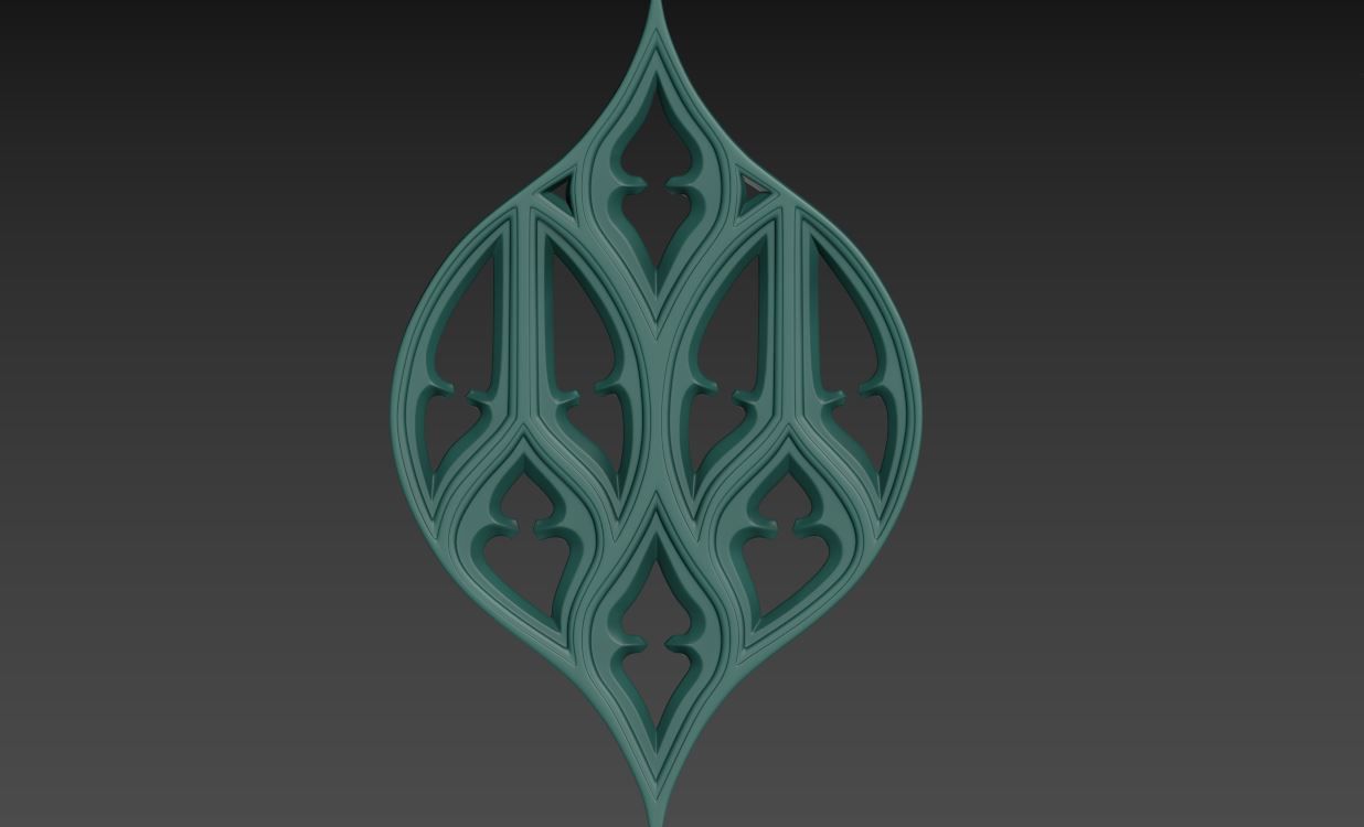 Seamless Gothic pattern 5 3D print model_14