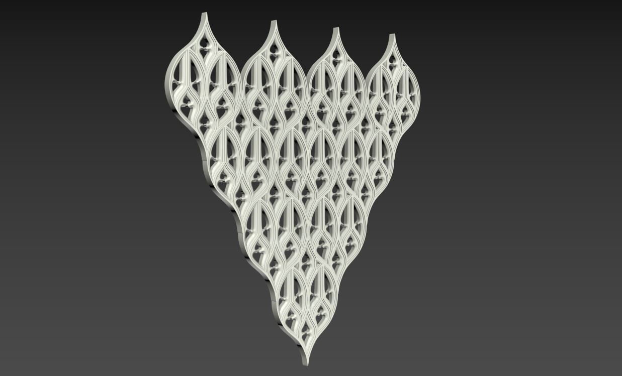 Seamless Gothic pattern 5 3D print model_5