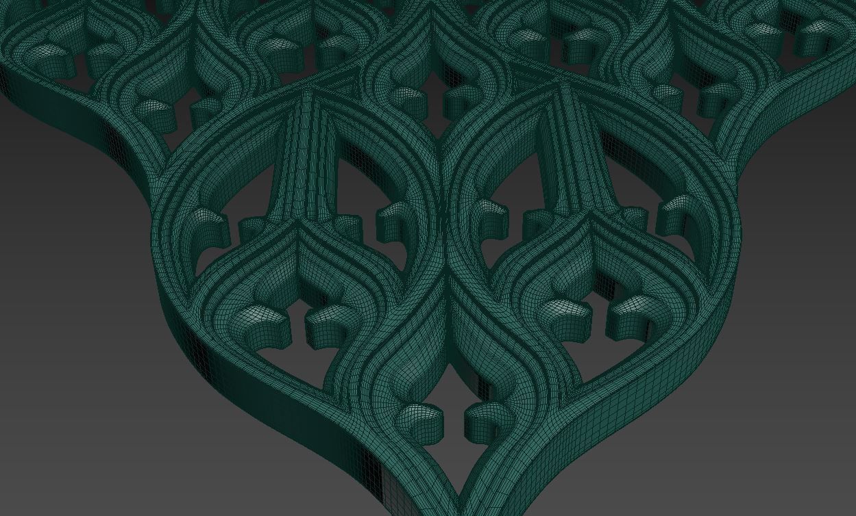 Seamless Gothic pattern 5 3D print model_10