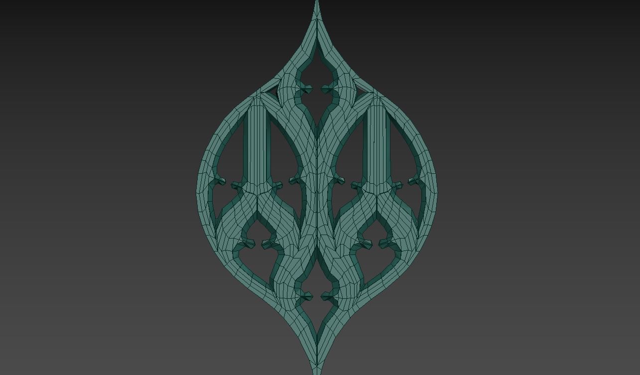 Seamless Gothic pattern 5 3D print model_11